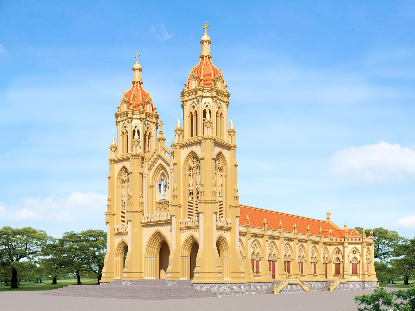 1.1 NhÀ ThỜ ThẠch Bi MỚi